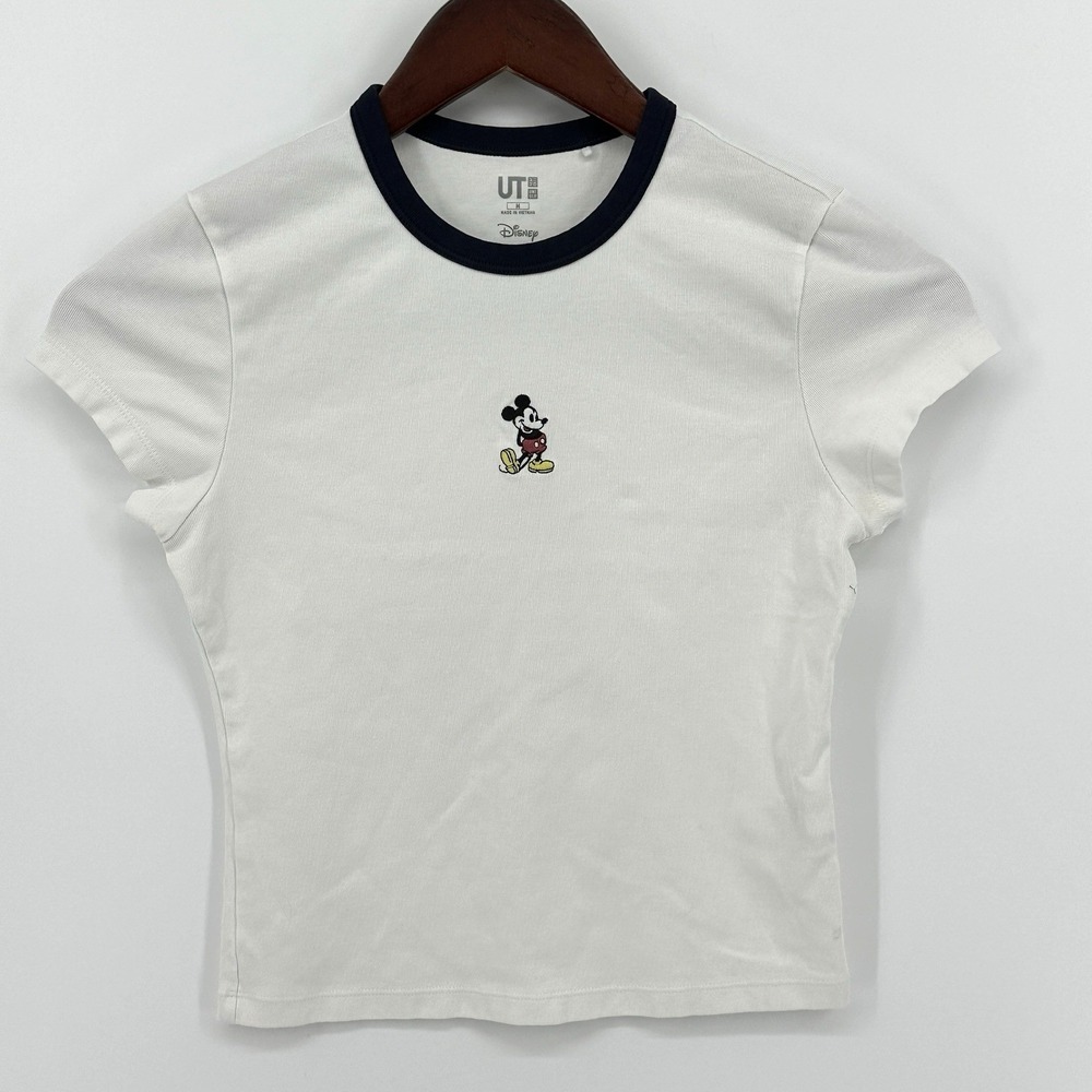 UNIQLO UT Magic for Icons Mickey Mouse White Graphic Short Sleeve T-shirt Size M